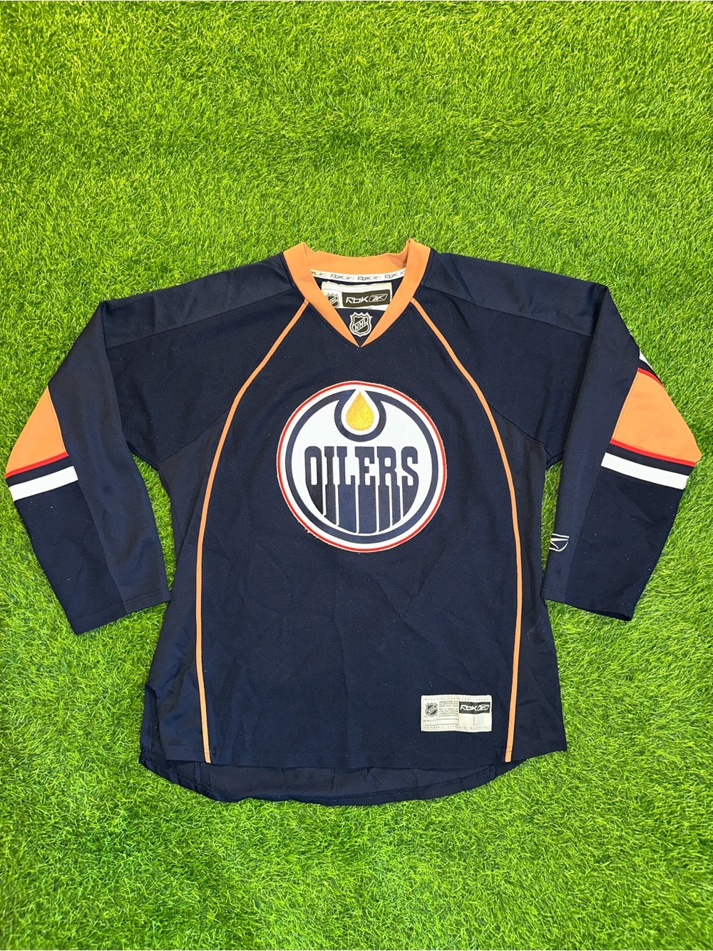 Reebok Edmonton Oilers nhl hockey jersey size large